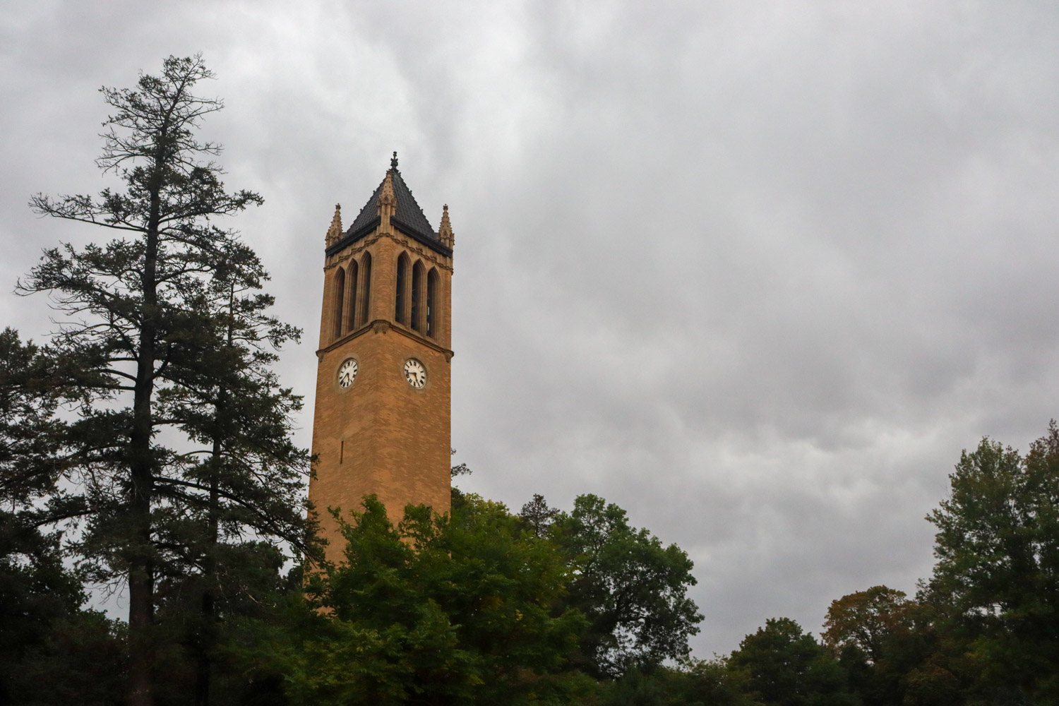 Completed in 1898, the Campanile is a memorial to Margaret Stanton, the first Dean of Women. Sept. 19, 2023.