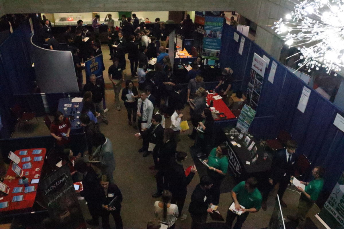 Students attend engineering career fair at the Scheman Building