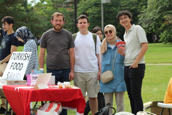 Members of Turkish Student Association at the organizations bake sale on Sept. 20, 2023. 