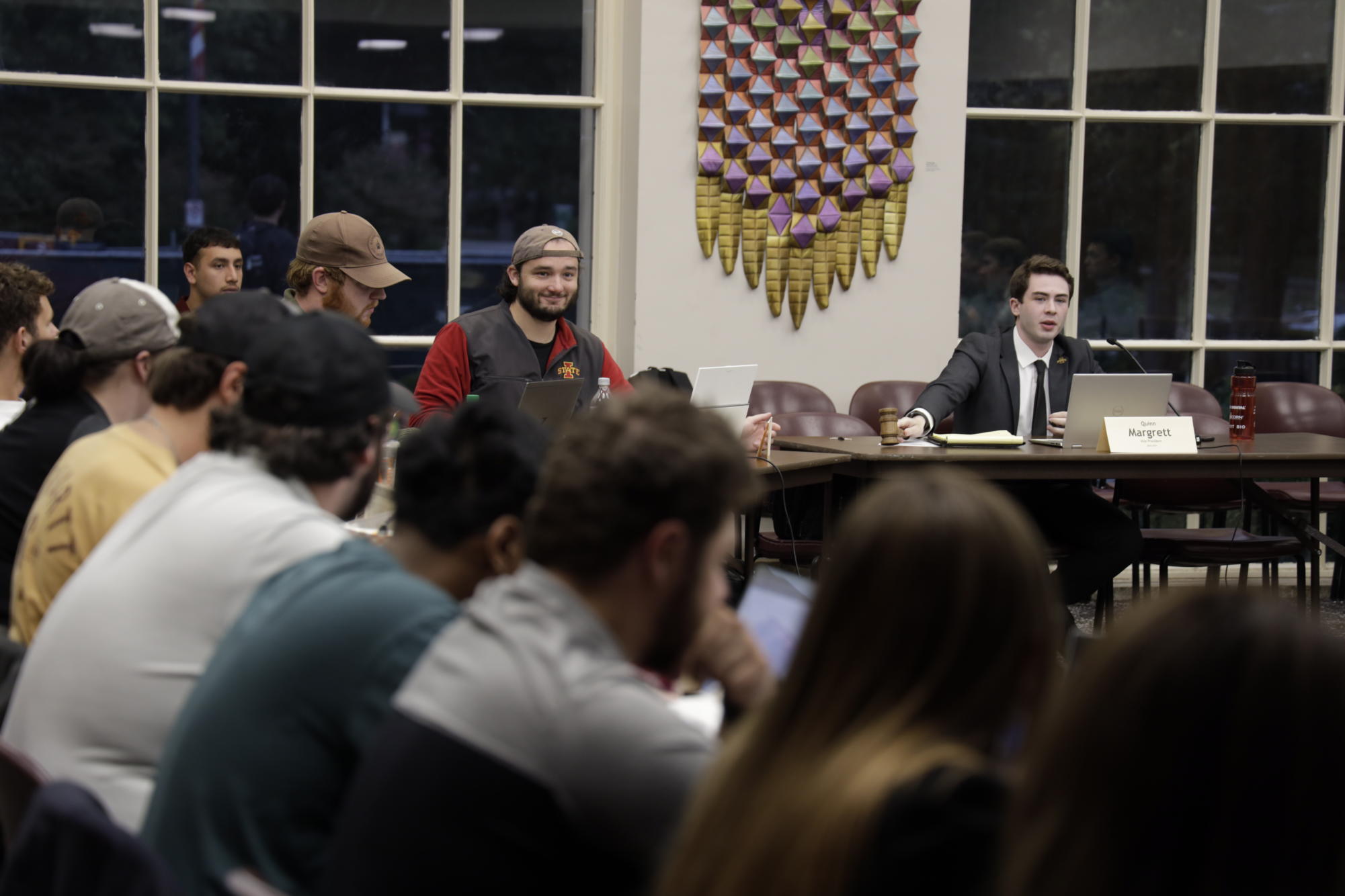 Student Governments Edward Mahoney during the meeting at the Memorial Union on Oct. 11, 2023.
