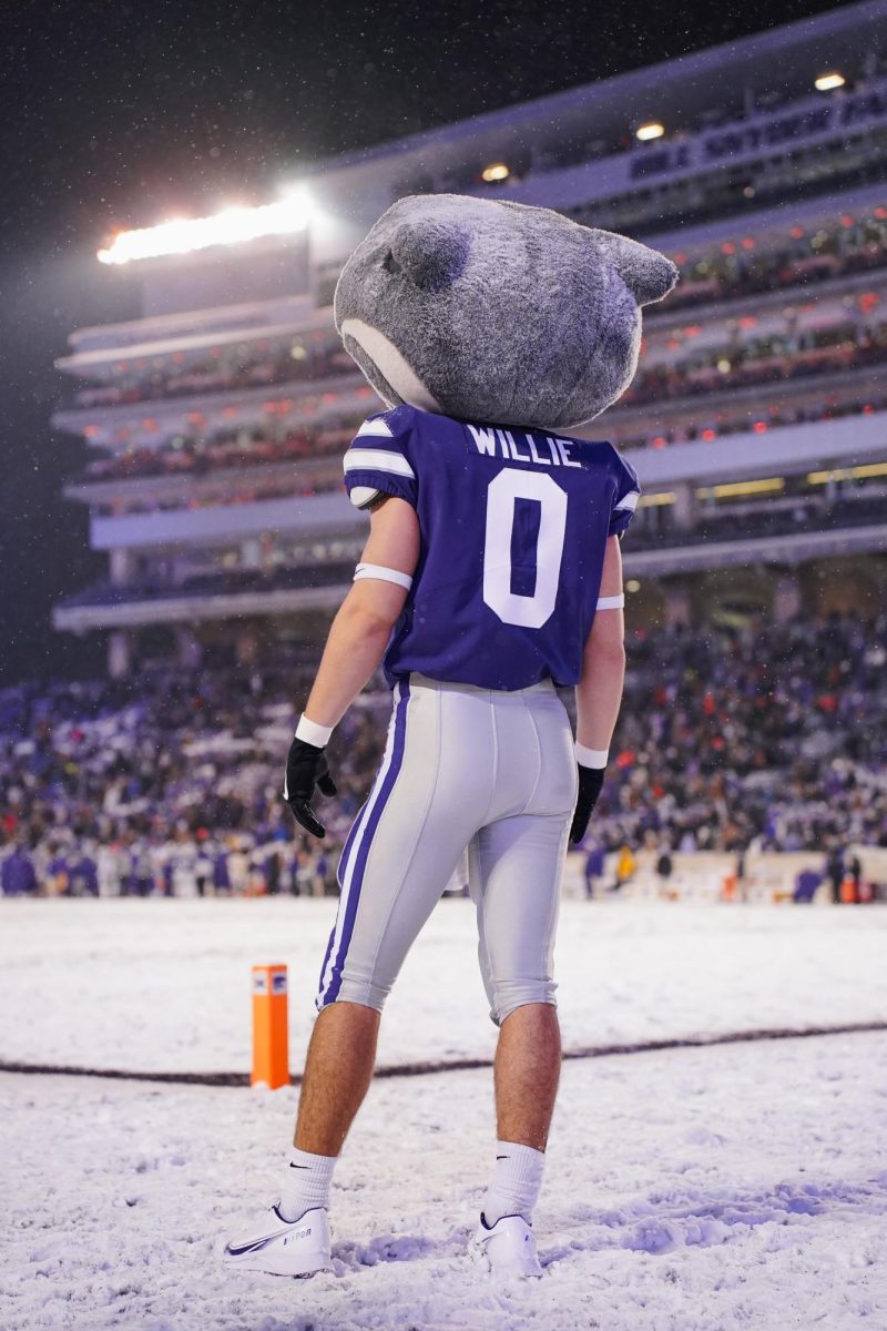 Willie the Wildcat at the Iowa State vs. Kansas State football game at Bill Snyder Family Stadium on Nov. 25, 2023 in Manhattan, Kansas.