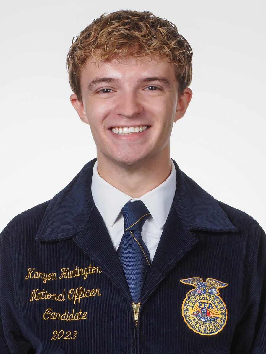 Kanyon Huntington, a senior in political science, will represent the central region for the National FFA Organization. (Courtesy of Kanyon Huntington)