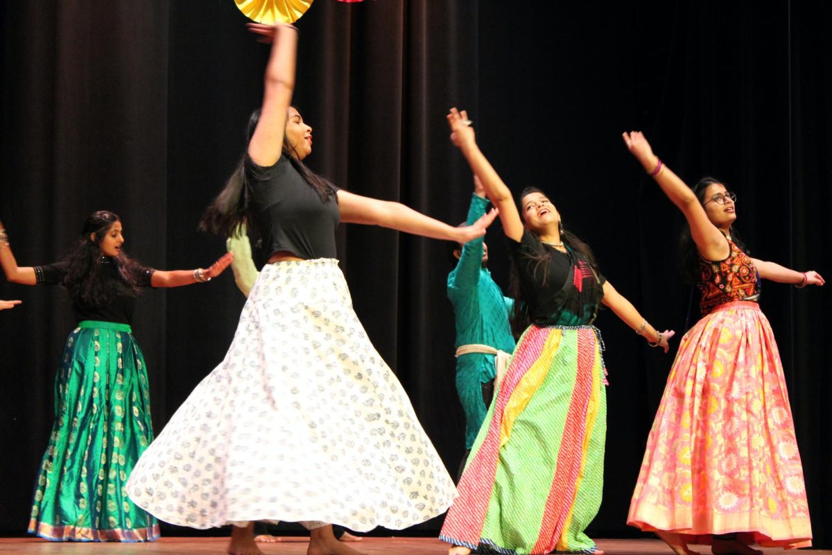 Members of Hindu Yuva, Indian Dance Fusion performing an Indian dance on Nov. 12, 2023.