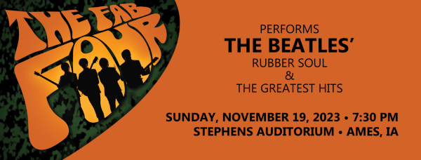 The Fab Four, a popular Beatles cover band, will perform in Stephens Auditorium on Sunday.