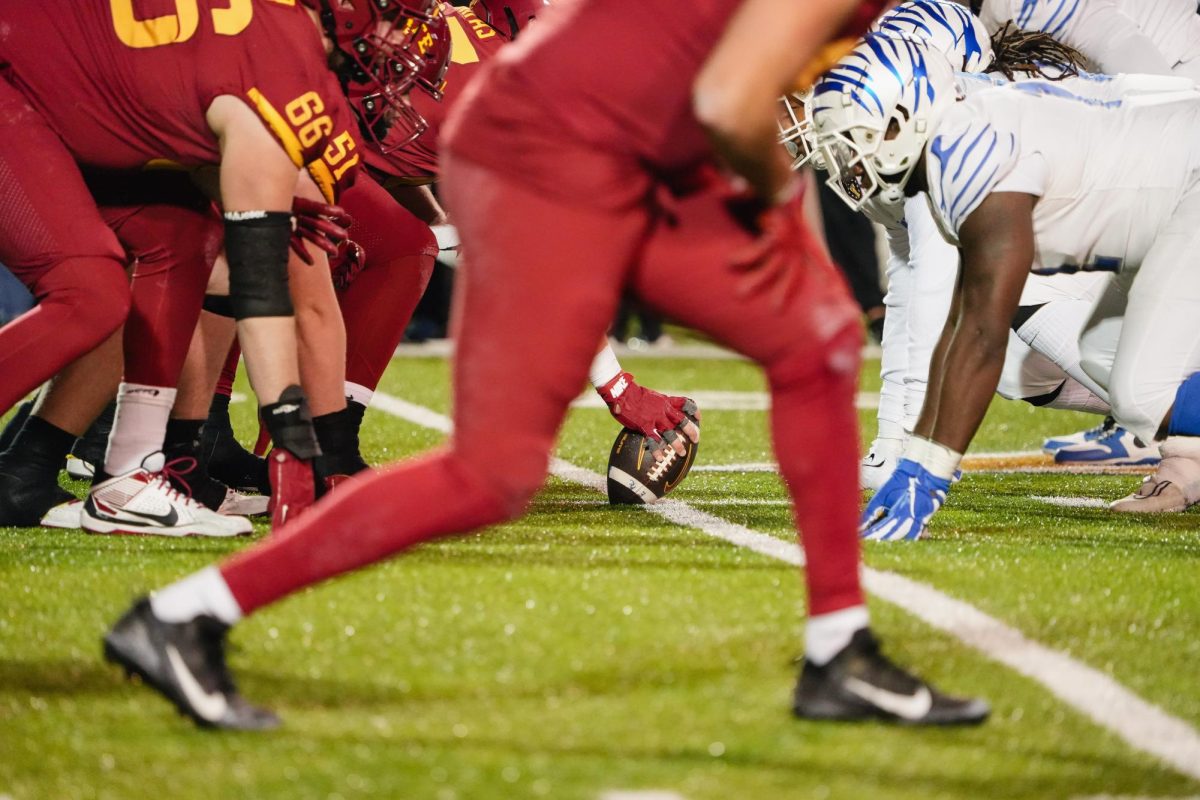 Iowa State lines up against Memphis during the third quarter of the Iowa State vs. Memphis 2023 AutoZone Liberty Bowl, Simmons Bank Liberty Stadium, Dec. 29. 2023.