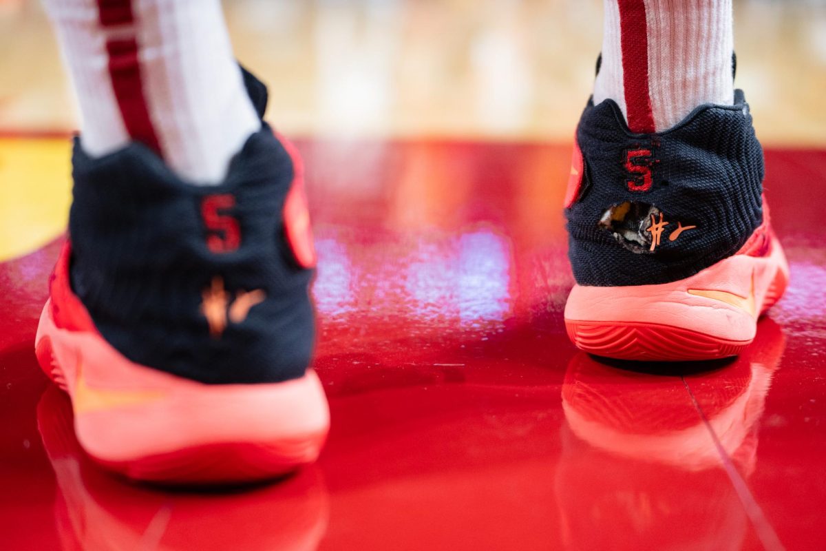 Curtis Jones shoes worn during the Iowa State vs. Eastern Illinois University men's basketball game, Hilton Coliseum, Dec. 21, 2023.