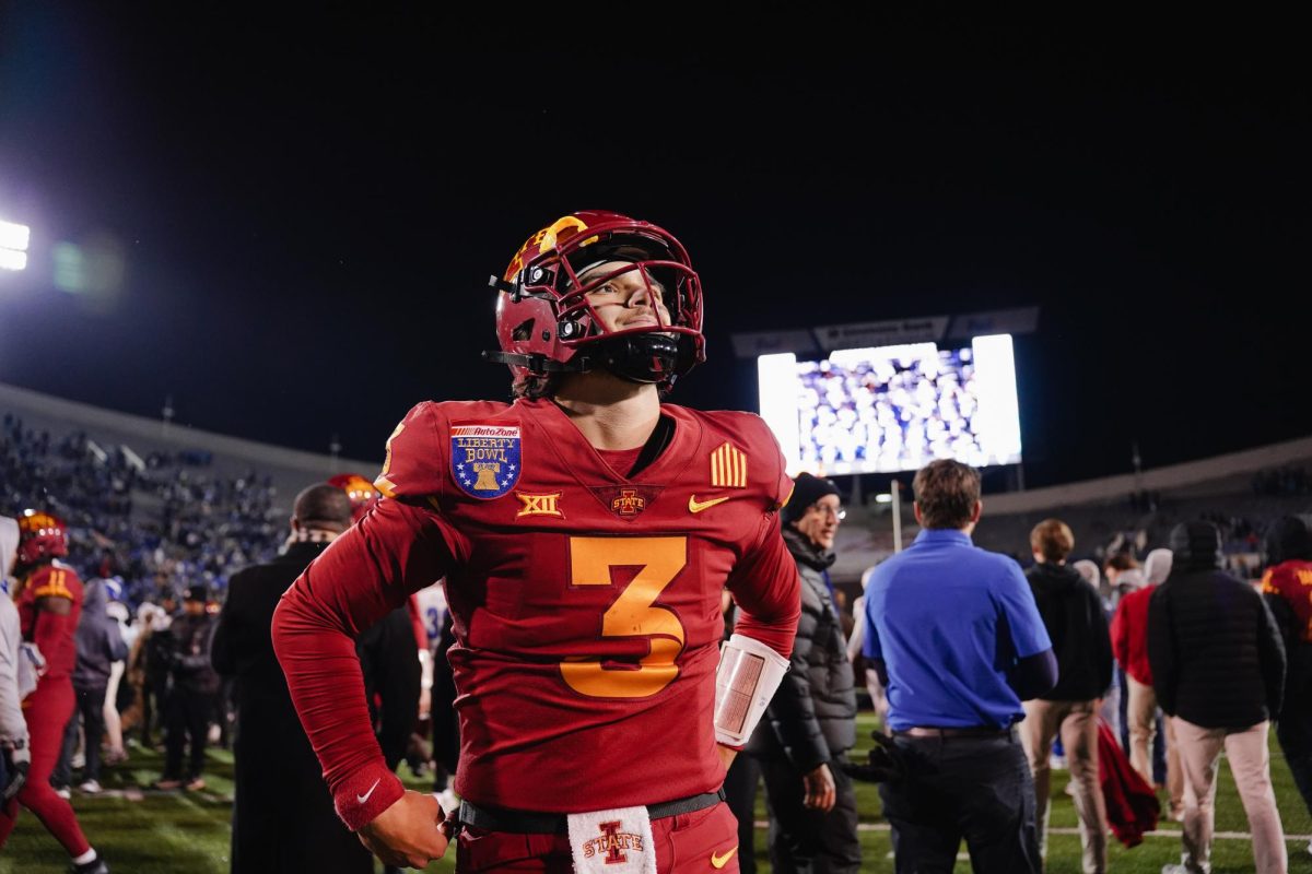 Redshirt freshman Rocco Becht walks off the field after a 26-36 loss to Memphis in the 2023 AutoZone Liberty Bowl, Simmons Bank Liberty Stadium, Dec. 29. 2023.