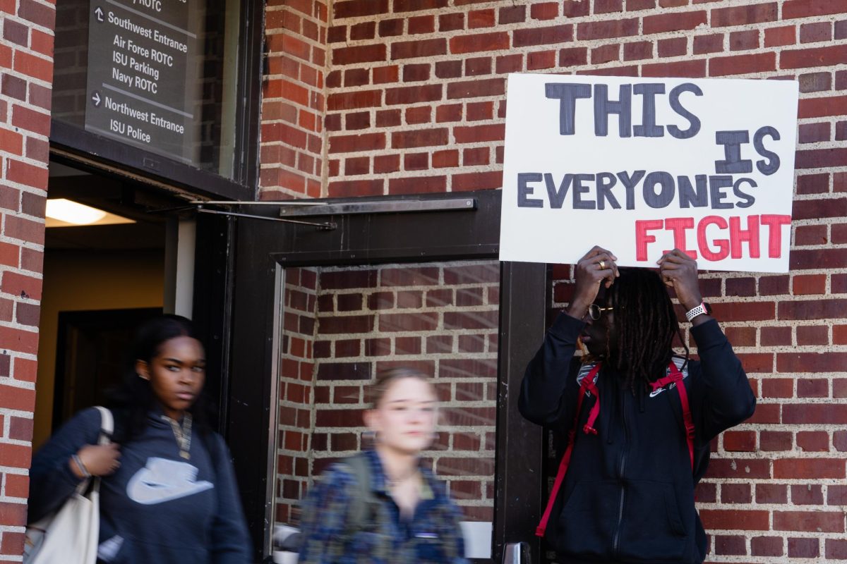 Color of Love protesters after the protest on the ISUPD at the Armory, Feb. 1, 2024.