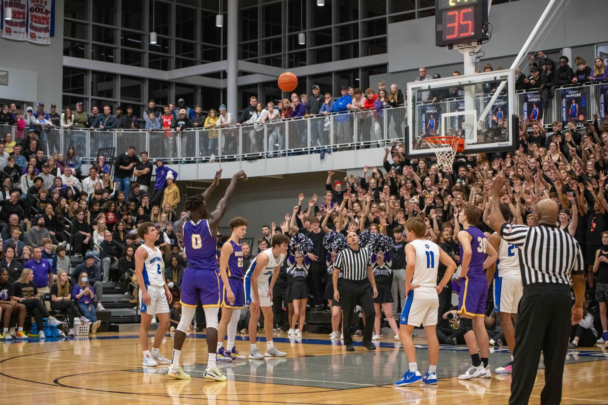 Omaha Biliew shoots a free throw in the home town rivalry game between Waukee and Waukee Northwest, Waukee Northwest High School, Dec. 6, 2022.