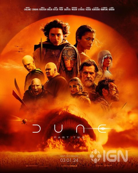 Movie poster for Dune: Part 2, due to be released on March 1.