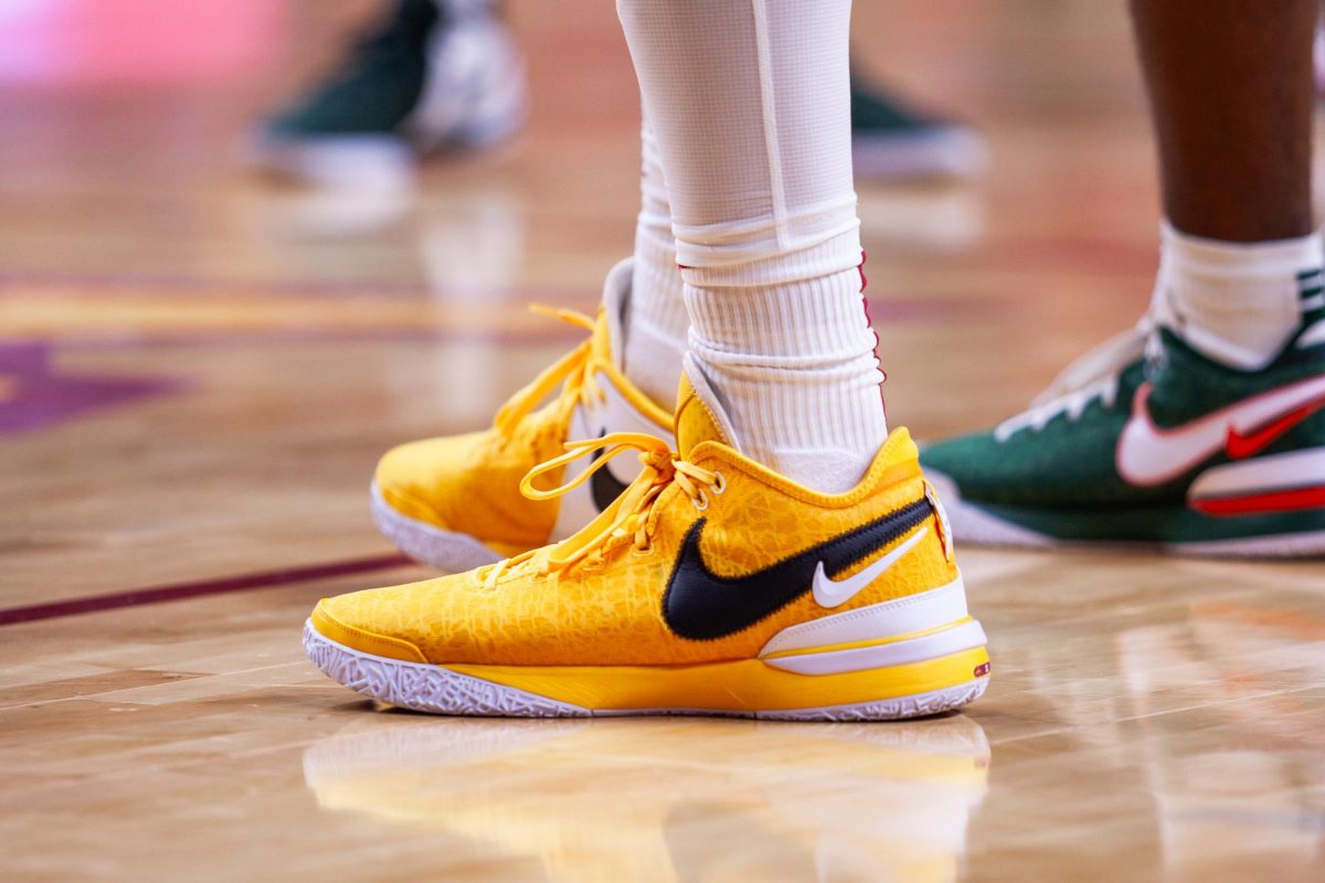 Robert Jones Lebron NXXT Gen PE basketball shoes he wore during the Iowa State vs. Florida A&M basketball game at Hilton Coliseum on Dec. 17, 2023.