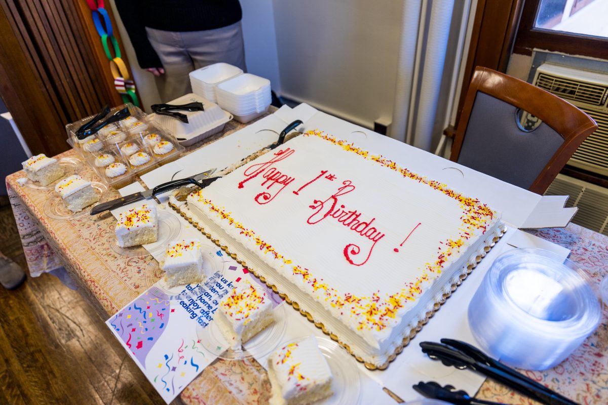 To celebrate the one year anniversary of the Sloss House Resource Room, cake was handed out to visitors on March 27, 2024.