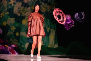 Montana, by Mae Anderson is modeled during The Fashion Show: Midnight Bloom at C.Y. Stephens Auditorium on April 20, 2024. 