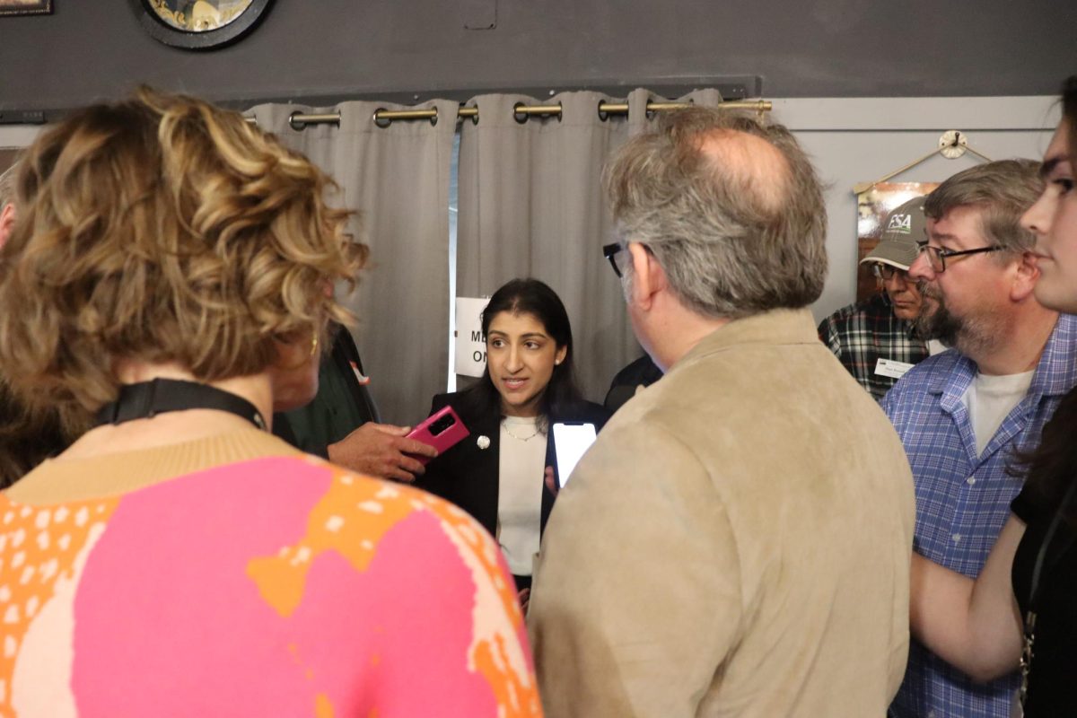 Lina Khan who is the Federal Trade Commission Chair answers questions from the media at the FTC chair event in Nevada, IA on April 20, 2024.