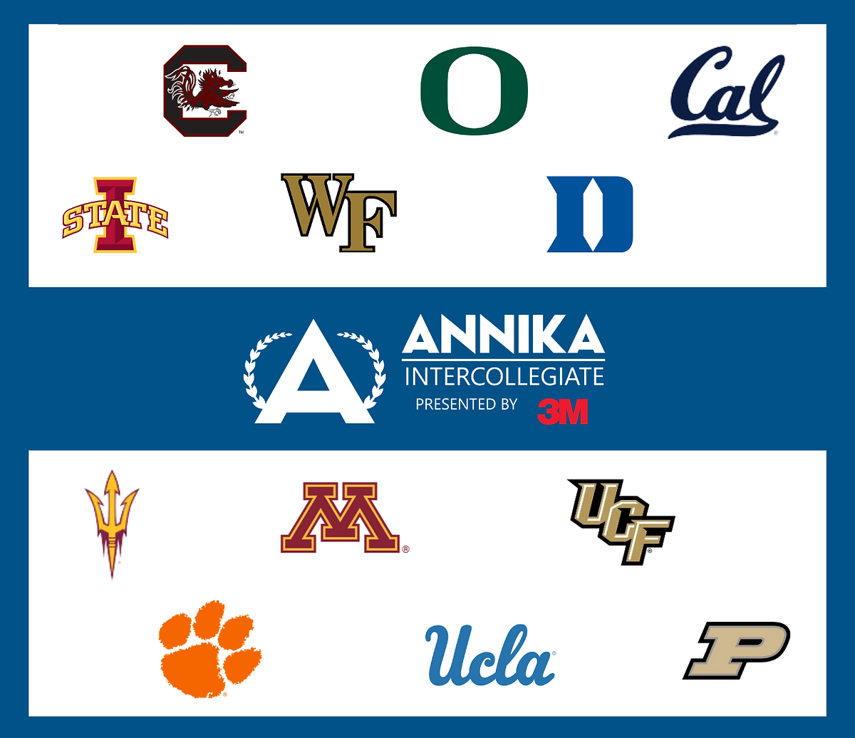 A graphic of the 2024 ANNIKA Intercollegiate from their website (https://www.annikafoundation.org/annika-intercollegiate).