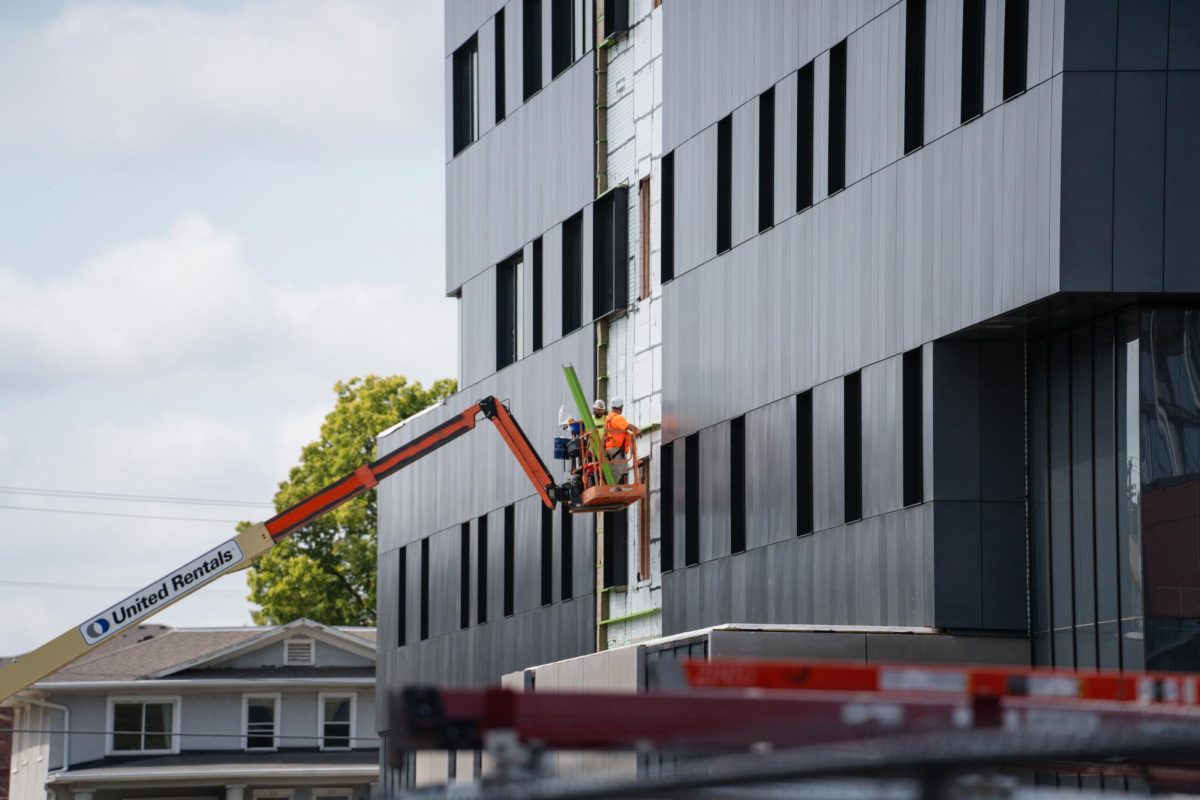 Construction of Therkildsen Industrial Engineering building, Iowa State University, Sep. 5, 2024. 