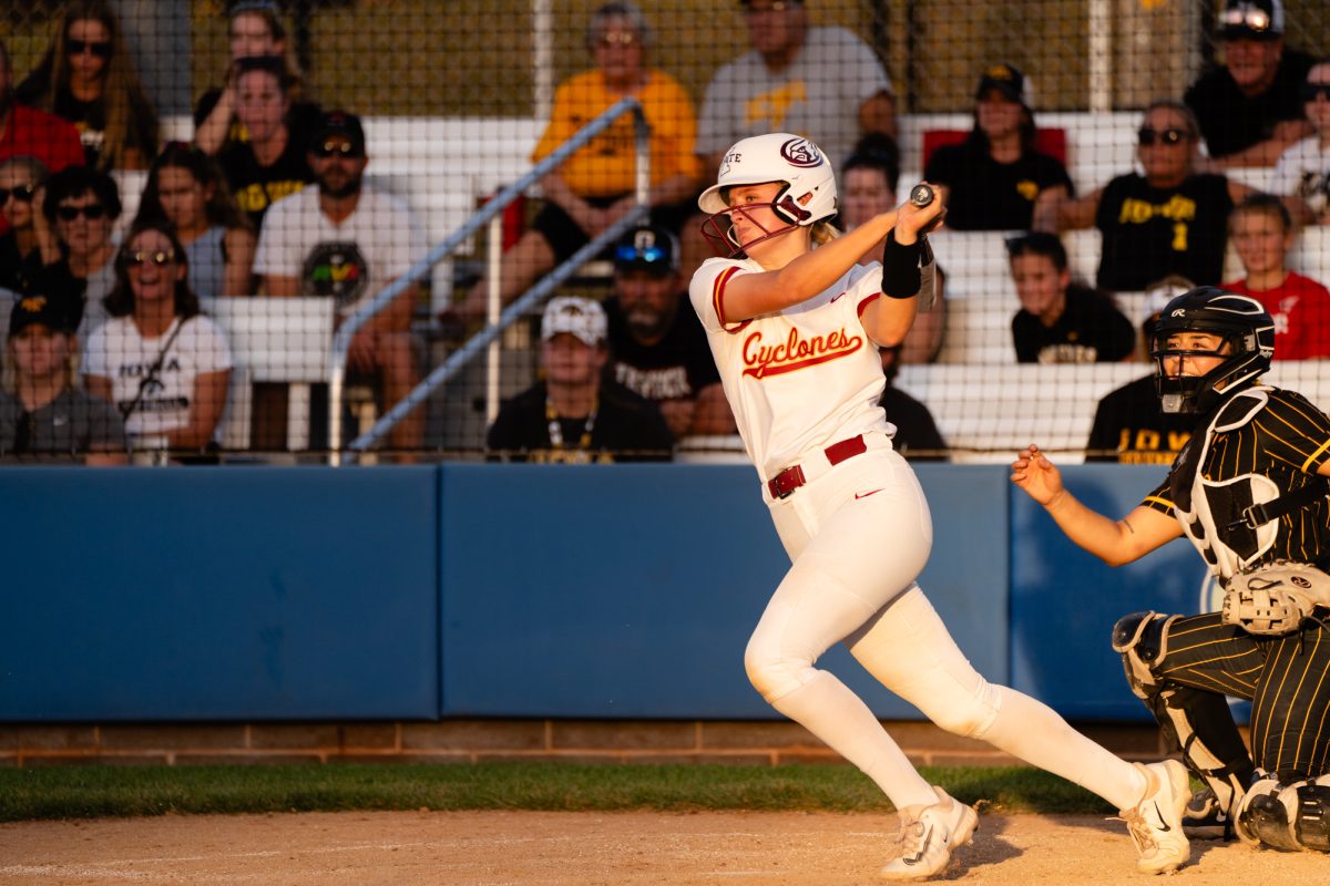 Iowa State vs. University of Iowa Big 4 Classic softball match up, Drake University, Des Moines, Iowa, Sept. 28, 2024.