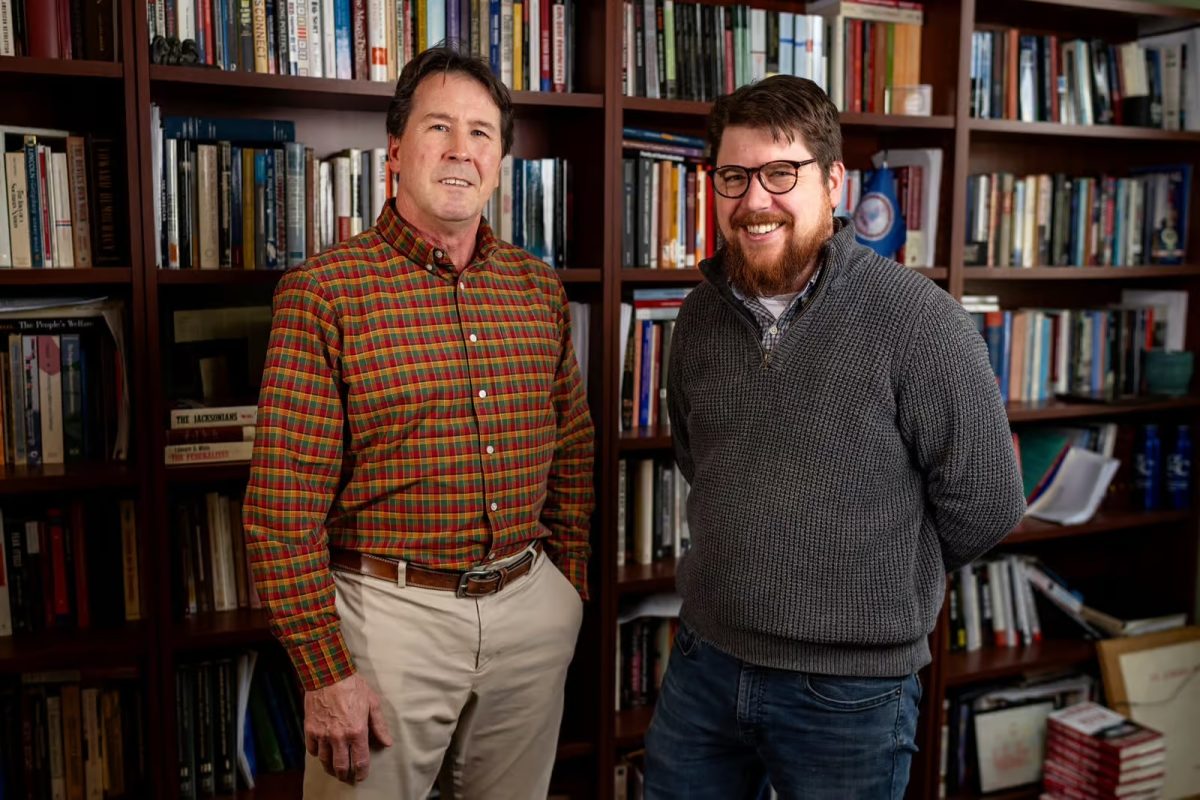 Colby government professors Daniel M. Shea (left) and Nicholas F. Jacobs write about the widening gulf between rural and urban communities in their new book, The Rural Voter: The Politics of Place and the Disuniting of America.