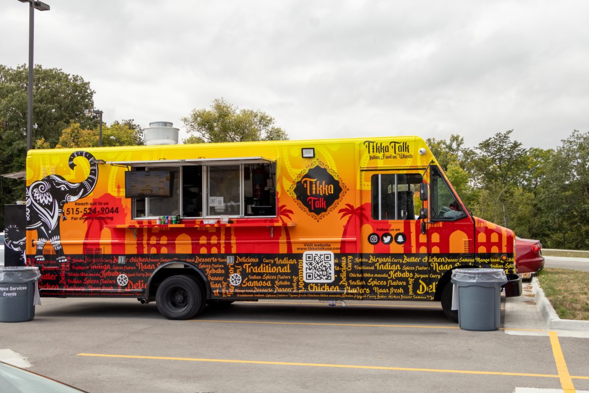 Tht Tikka Talk food truck vending to participants of the ISU Car Club Car Show, Ames Iowa, Sept. 14, 2024.