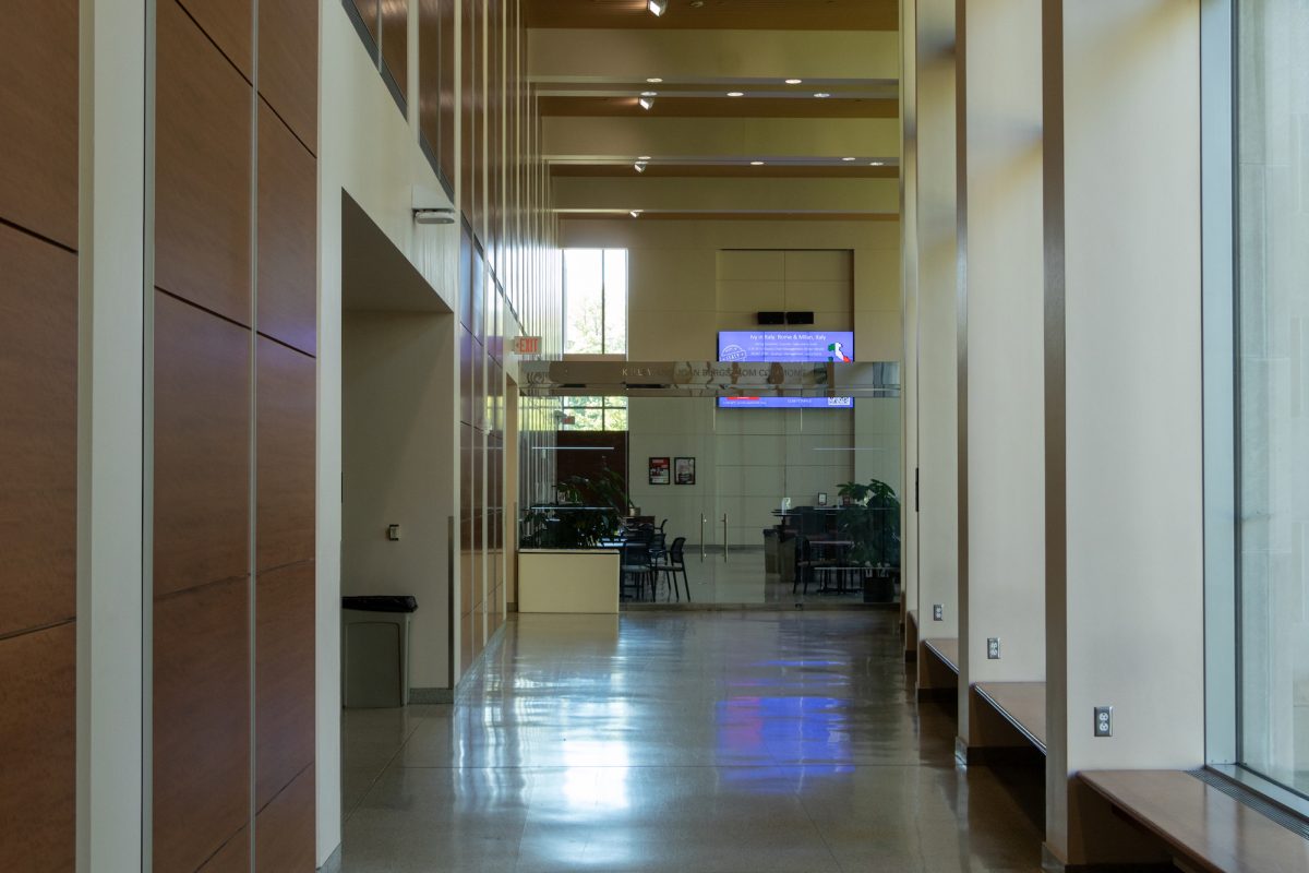 The Kelley and Joan Bergstrom Commons in the Gerdin Business Building, Sept. 15, 2024, Ames, Iowa.