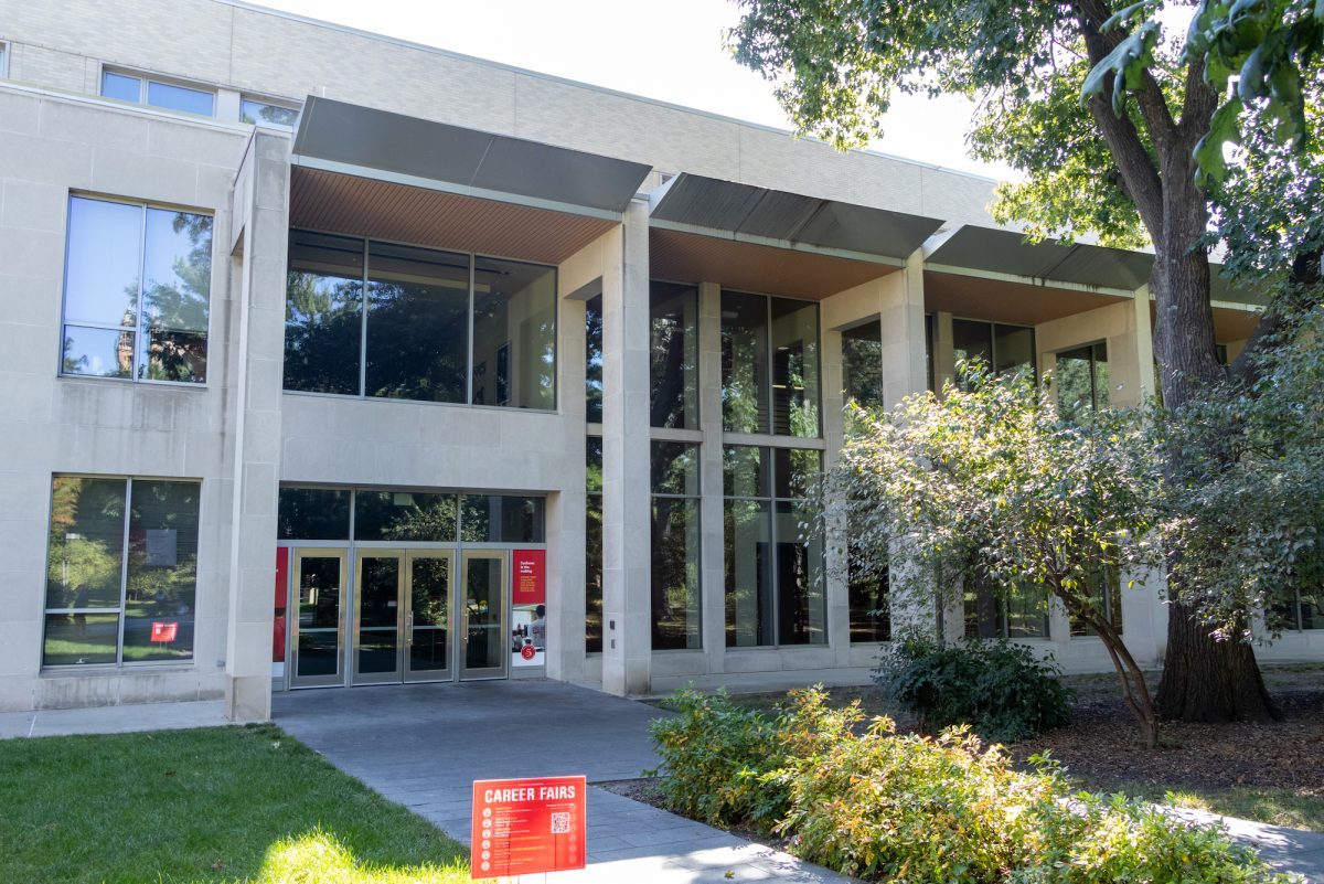 The exterior of the Gerdin Business Building, Sept. 15, 2024.