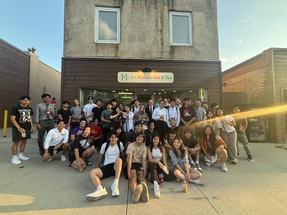 VSA members and students pose for a picture outside 1+1 Restaurant and Tea, September 18, 2024.