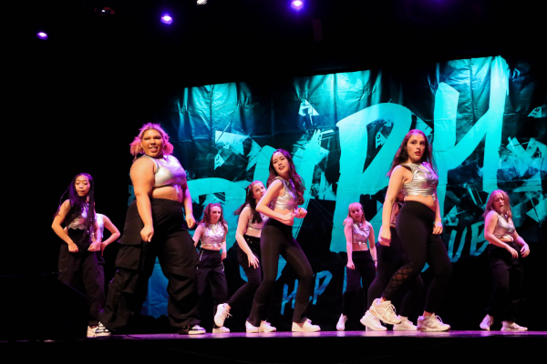 Iowa State hip hop club DubH performs the Fall 2023 “Icons” show in the Ames City Auditorium on Dec. 1, 2023.