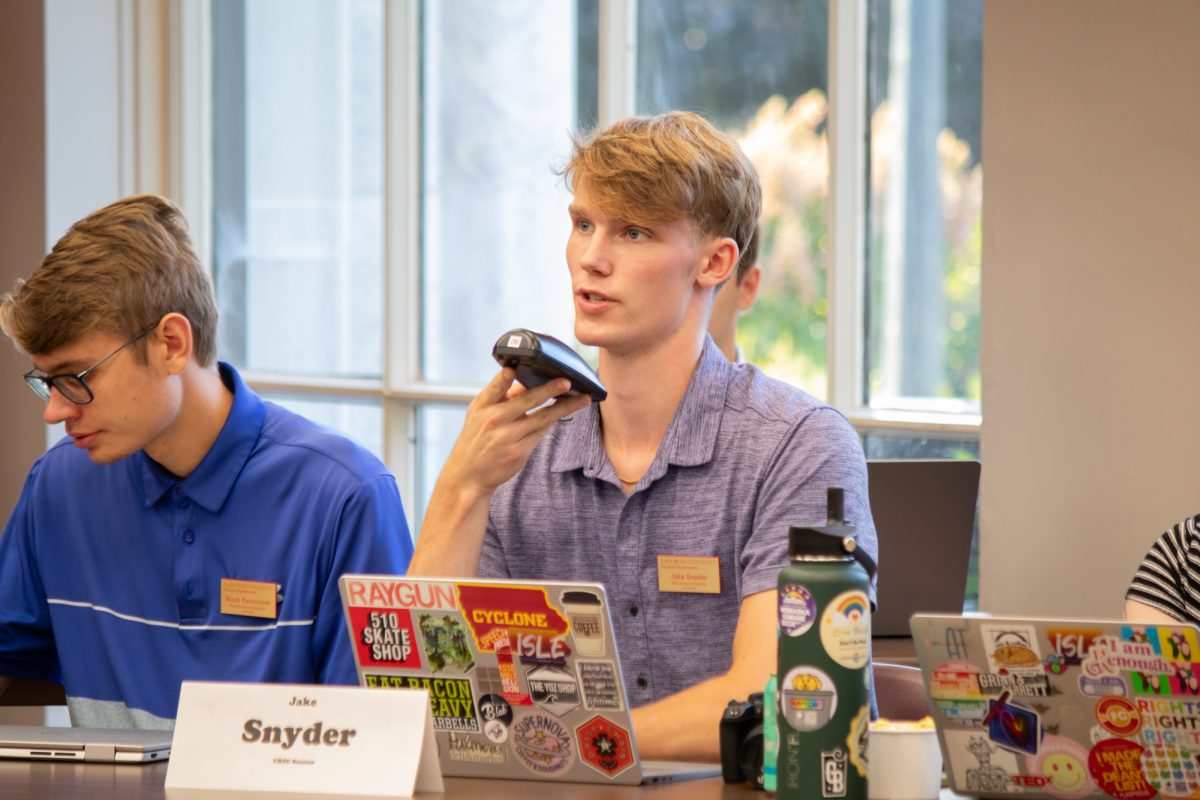 Senator Jake Snyder raised concern at Student Government on Sep. 18, 2024. 