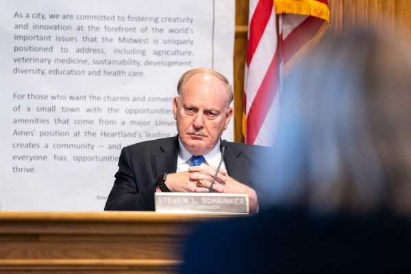 City Manager Steven Schainker at Ames City Council on Sept. 17, 2024.