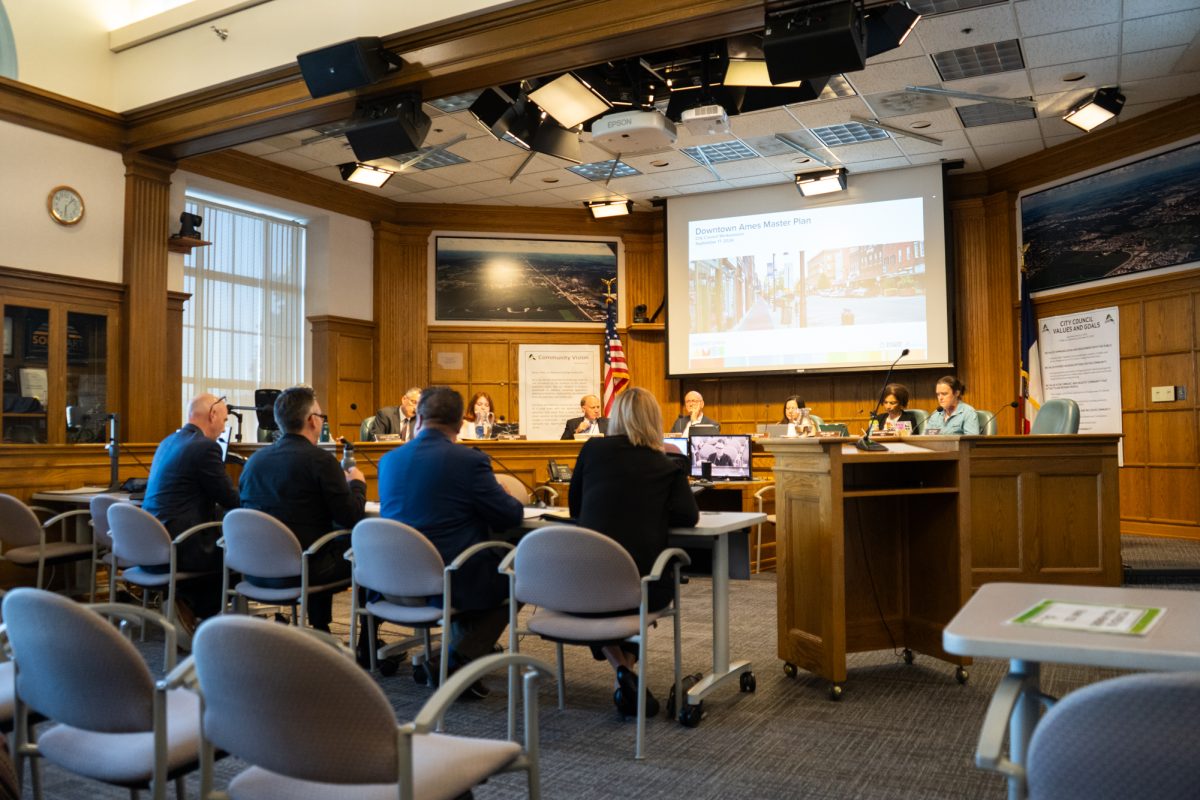 Ames City Council gathers in Ames City Hall on Sept. 17, 2024