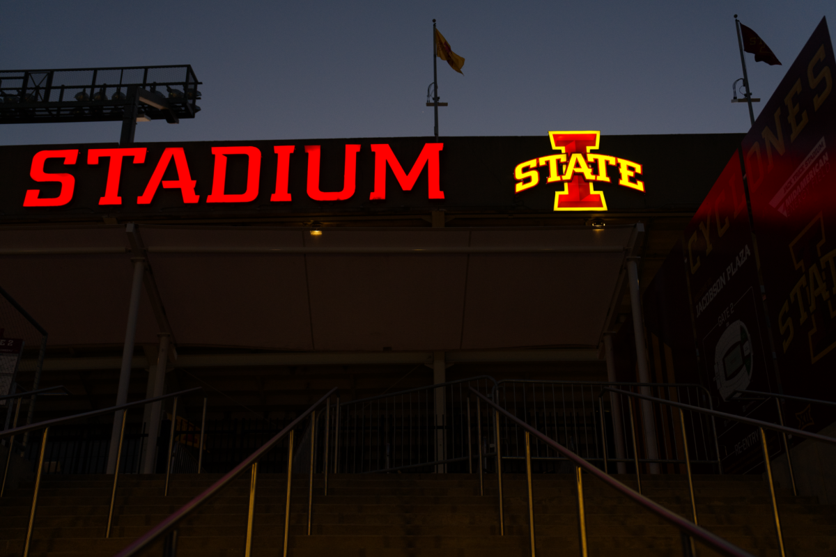 Jack Trice Stadium signage, Sept. 18, 2024.