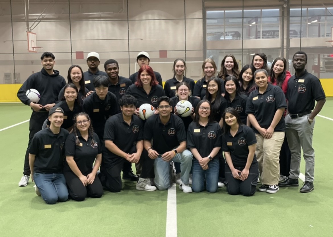 Members of the International Student Council pose for a photo at an organization sanctioned event.