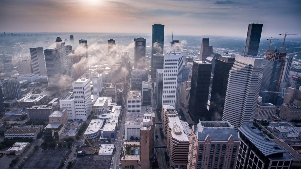 The Houston skyline, 2016.