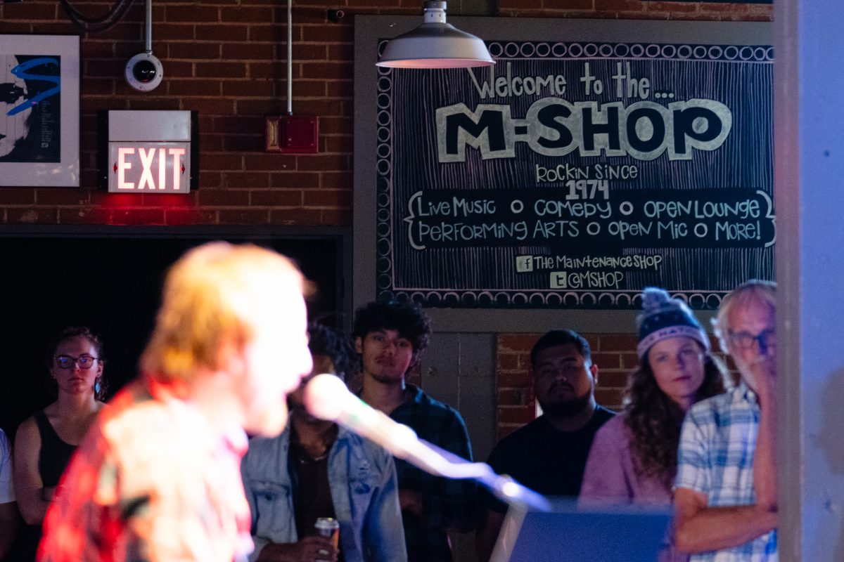 Jordan Mayland performs at the Maintenance Shop, Memorial Union, Ames, Iowa, Oct. 25, 2024.