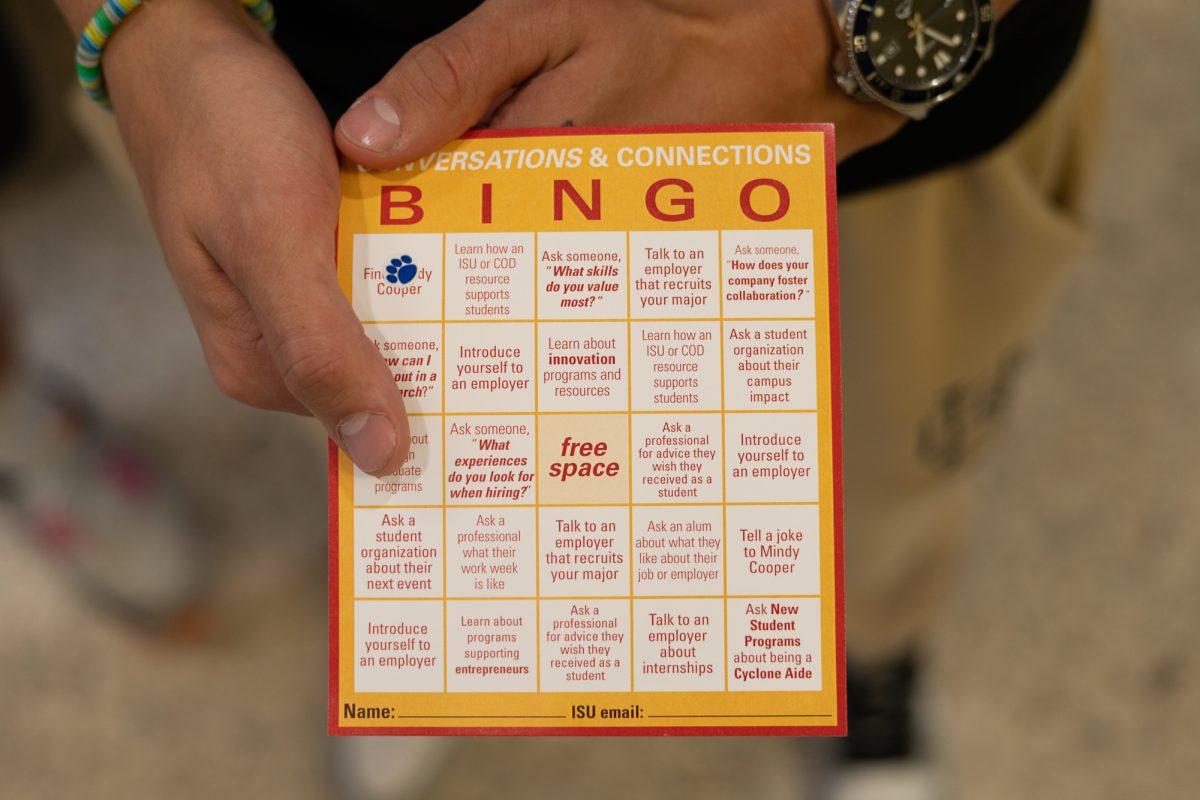 Bingo cards that participants of the Design Career Fair were given to fill out. October 3rd, 2024