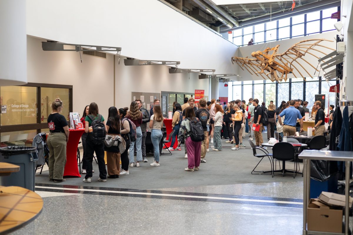 Students lining up to talk to potential employers. October 3rd, 2024