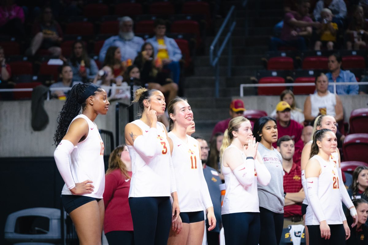 Tierney Jackson (3) during the Iowa State vs Cincinnati volleyball game at Hilton Coliseum on Oct. 2, 2024.