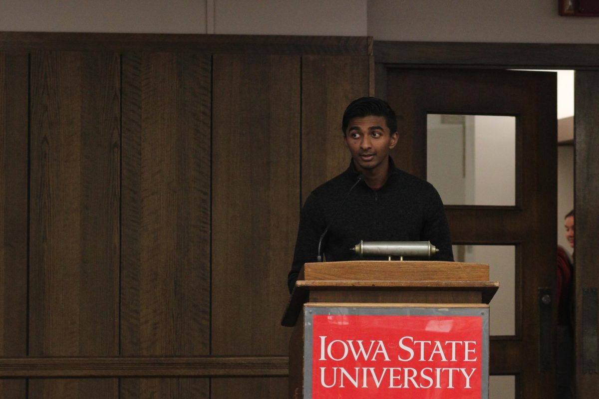 At the Student Government meeting, Hemanthsai Peddasani is appointed into his third committee, the Health and Wellness Committee. Memorial Union, Oct. 16, 2024.