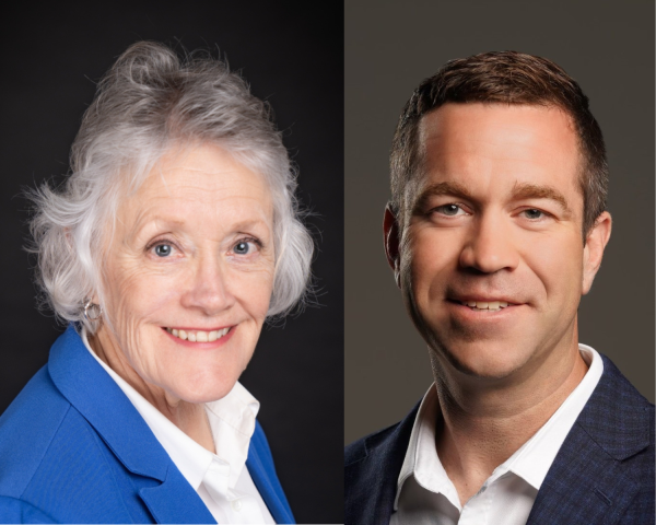 Provided headshots of Democrat Margaret Liston pictured left and Republican Iowa State Sen. Jesse Green pictured right.