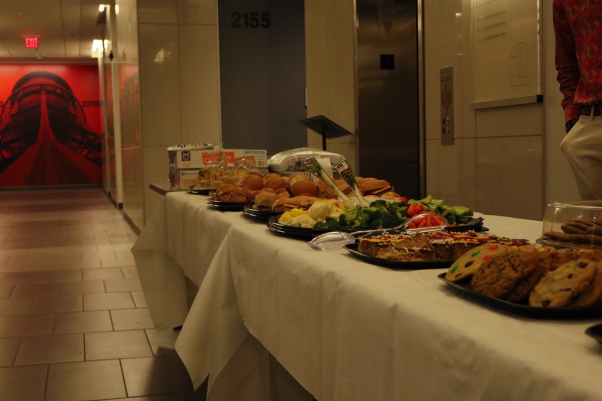 Refreshments offered before the Jim Knuth Lessons in Leadership lecture, taken on November 11, 2024 in Ames, IA