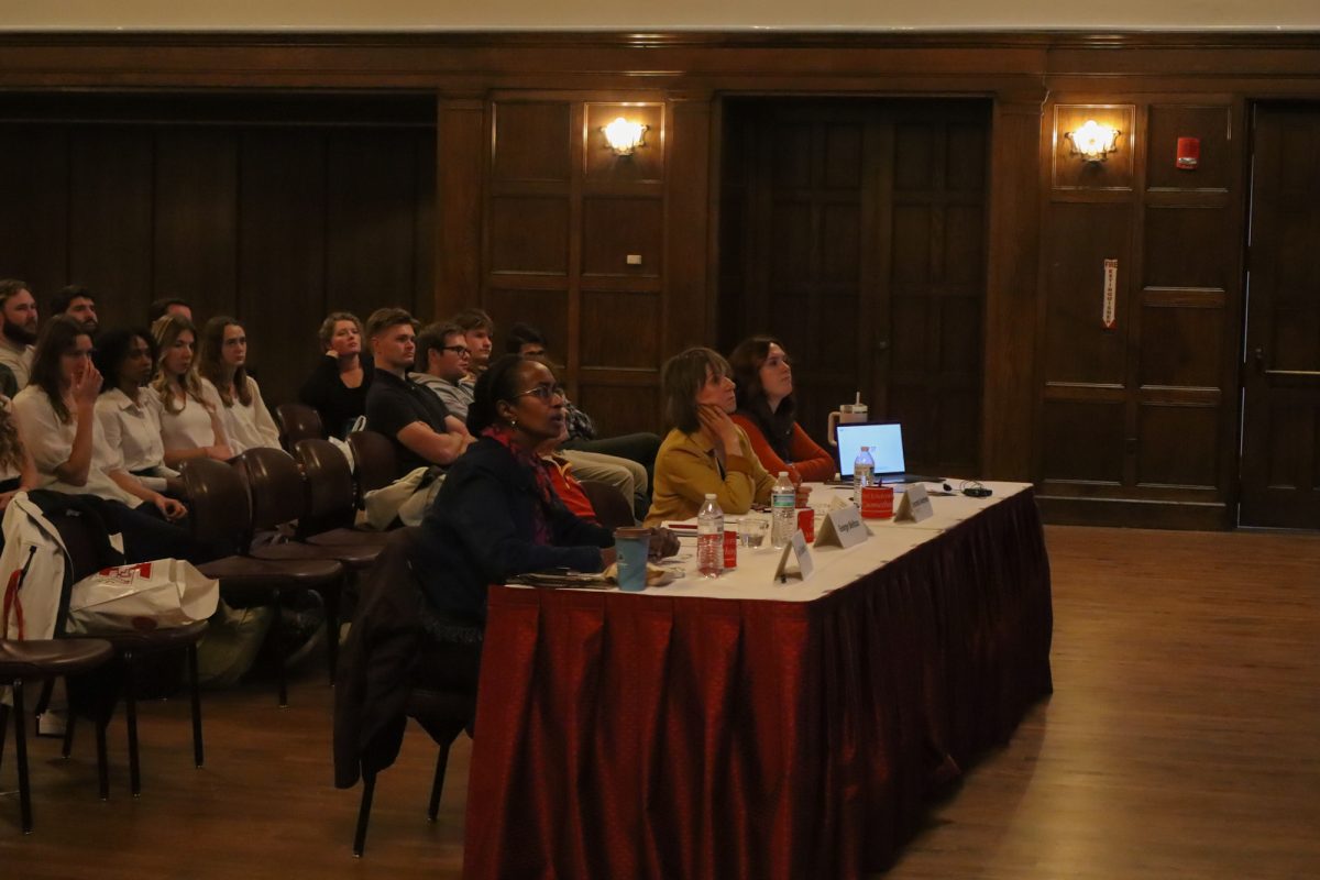 The crowd looks onto the stage for the Food Insecurity Challenge Pitchoff, taken on November 19, 2024 in the Memorial Union, Ames, IA.