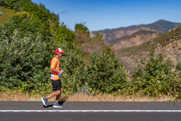 Nels Matson runs through the western United States during his cross-country fundraiser for Wounded Warrior Project in honor of fallen Navy SEAL Chris Campbell. 
