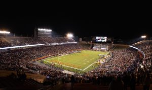 A corner view shot of Jack Trice Stadium during the Iowa State Cyclones and Cincinnati Bearcats game in Ames Iowa on Nov. 16, 2024.