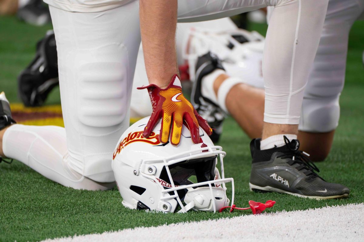 A Cyclones before the Iowa State vs. Arizona State University Big 12 Championship football game at AT&T Stadium in Arlington, Texas on Dec. 7, 2024. 