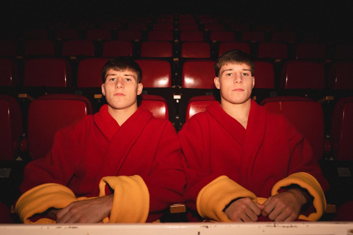 The Frost twins pose for a photo // Photo provided by Iowa State Athletics