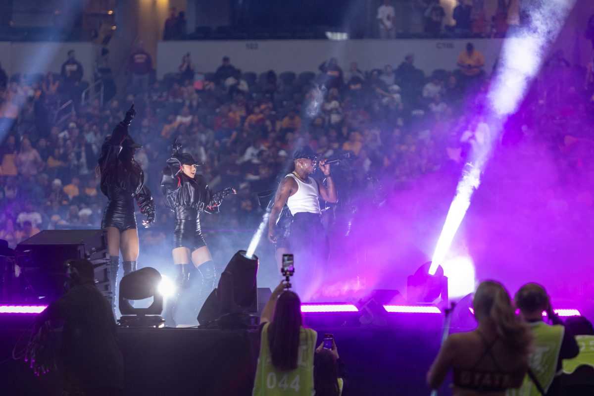 Ne-Yo performs during halftime of the championship game against the Arizona State Sun Devils at AT&T Stadium in Arlington Texas on December 7th, 2024.  