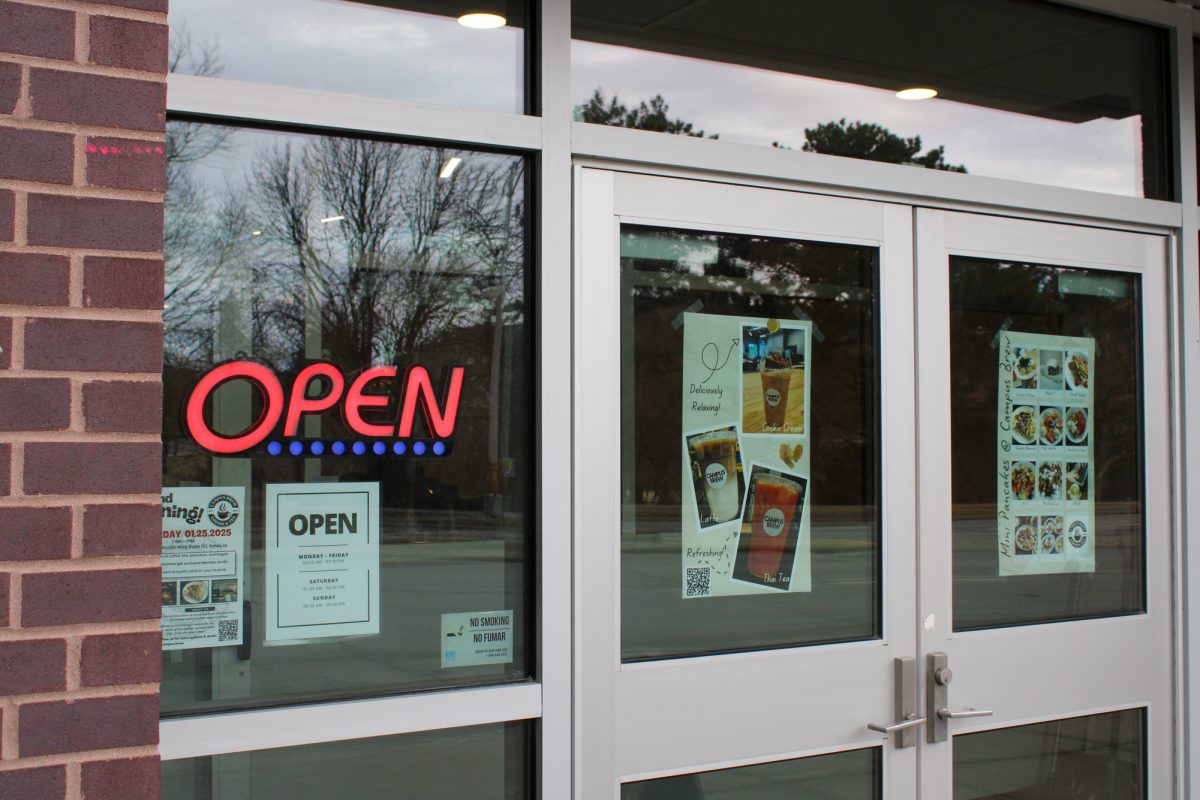 The front of Campus Brew located in The Collective building on Lincoln Way, Jan. 30, 2025, Ames, Iowa.