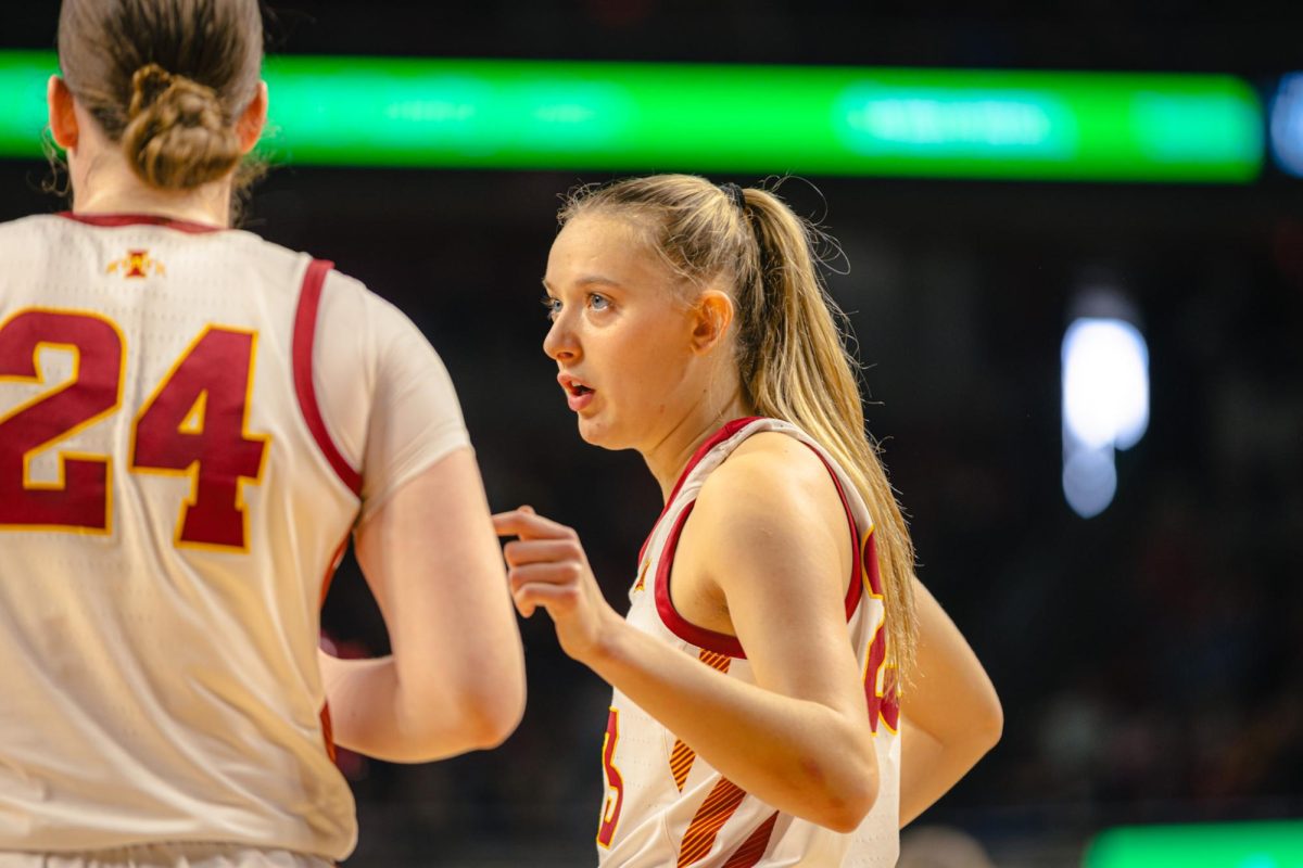 Kelsey Joens (23) during the Iowa State vs. University of Kansas NCAA women's basketball game at Hilton Coliseum on Wednesday, Jan. 1, 2025, in Ames, Iowa.