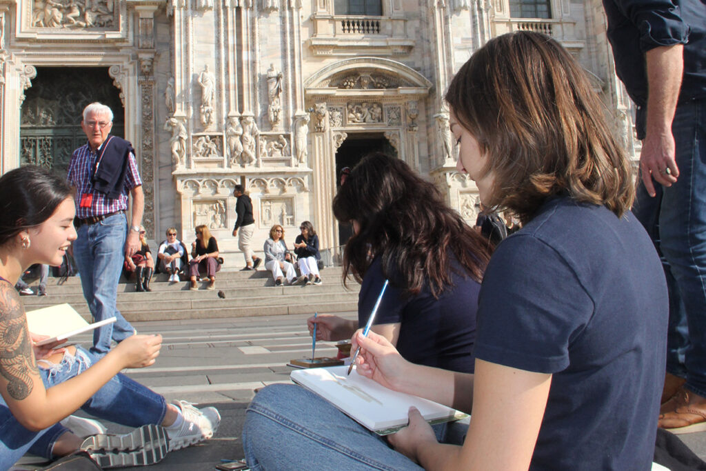 Students in Rome.