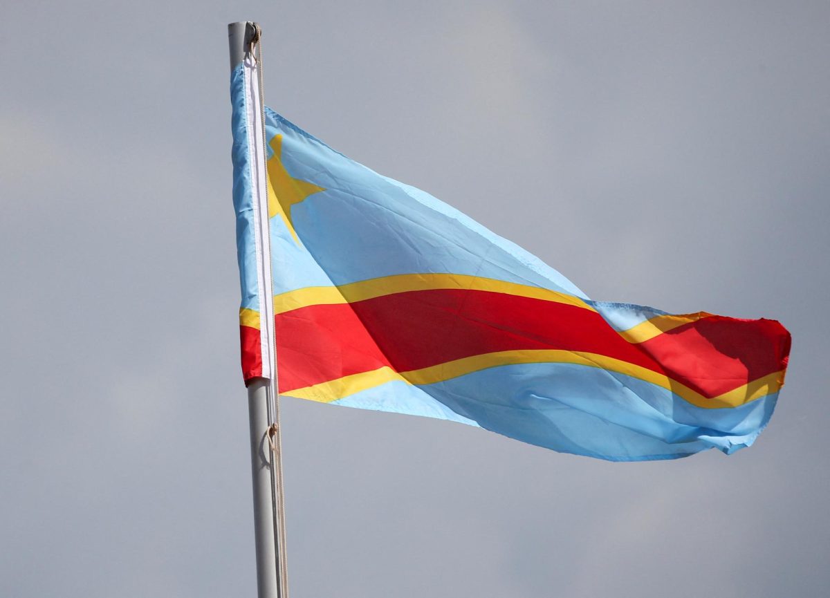 A Democratic Republic of Congo (DRC) flag flies outside the venue of an Extra Ordinary SADC Summit in Harare, Zimbabwe, January 31, 2025.REUTERS/Philimon Bulawayo